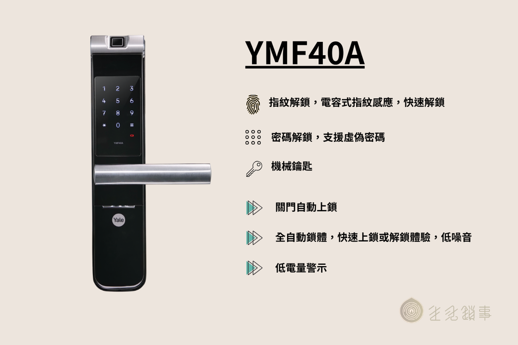 Yale耶魯電子鎖-YMF40A